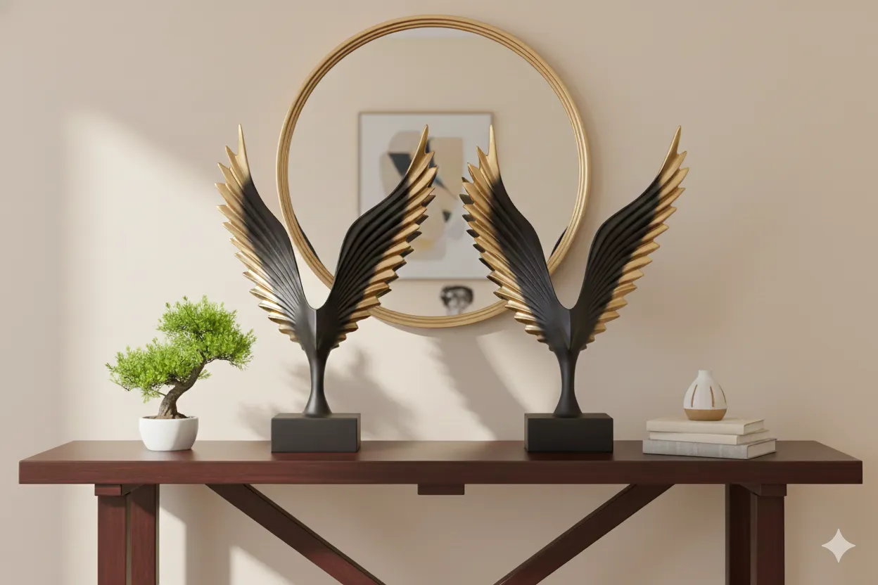 Eagle Wing Resin Showpiece for Home Decor and Vastu